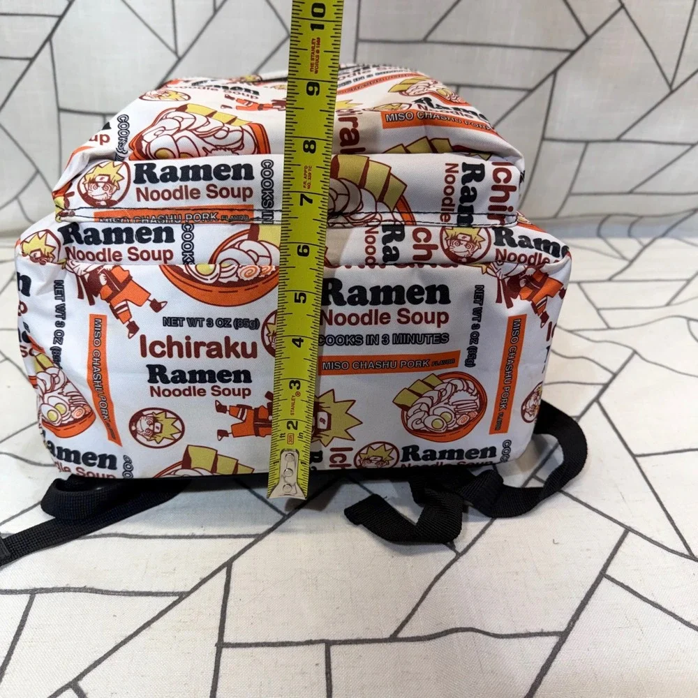 Naruto Shippuden Backpack OS White Ichiraku Ramen Noodle Soup Print Anime Bag